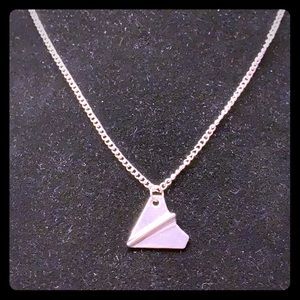 🌟NEW🌟 Silver Paper Airplane Necklace